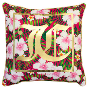 Juicy Couture Tropical Oasis Indoor/Outdoor Decorative Throw Pillow - 18" x 18"