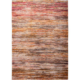 LOUIS DE POORTERE Flachgewebe-Teppich Sari More aus Baumwolle in Orange