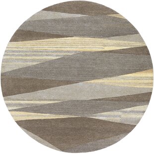 WADE LOGAN® Ayeln Abstract Hand-Tufted Wool Dark Brown/Beige/Gray Rug