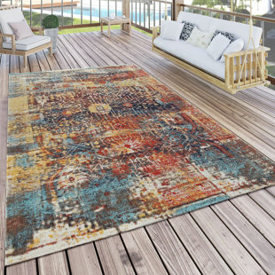 HASHTAG HOME Brezza Abstract Indoor / Outdoor Area Rug