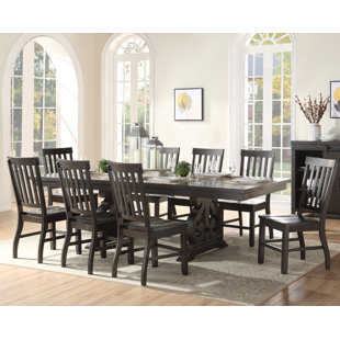 ANDREW HOME STUDIO Oswin 9 - Piece Extendable Double Pedestal Dining Set
