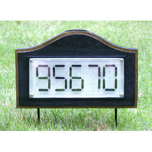 MYFUNCORP Solar Powered House Address Plaque Frame