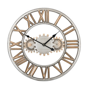 LOFTDESIGNS Analoge Wanduhr Cloverdale 46 cm Geräuschlos