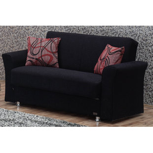 BEYAN SIGNATURE 62'' Upholstered Tight Back Convertible Sofa