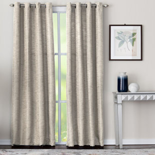 BREAKWATER BAY Koopman 100% Polyester Room Darkening Textured Solid Color Curtain Panel with Grommet Top
