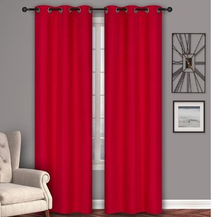 SAFDIE & CO. INC. Polyester Room Darkening Curtain Pair (Set of 2)