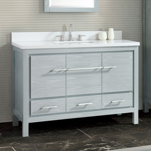 WADE LOGAN® Anjelita 49'' Free Standing Single Bathroom Vanity with Stone Top