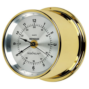 MAXIMUM WEATHER INSTRUMENTS Meridian 6.5" Wall Clock
