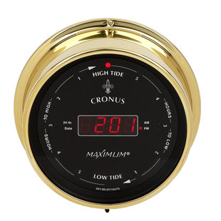 MAXIMUM WEATHER INSTRUMENTS Cronus Brass Wall Clock