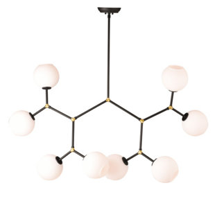 AMERICAN FURNITURE BRAND Atomic 8 - Light LED Sputnik Modern Linear Chandelier