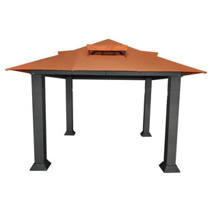 PACIFIC CURRENTS Raleigh 12 Ft. W x 12 Ft. D Metal Patio Gazebo