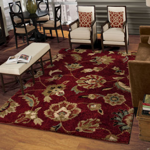 THE CONESTOGA TRADING CO. Conestoga London Floral Rouge Stain Resistant Area Rug