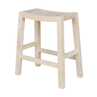 GRACIE OAKS Jaielle Solid Wood Counter & Bar Stool
