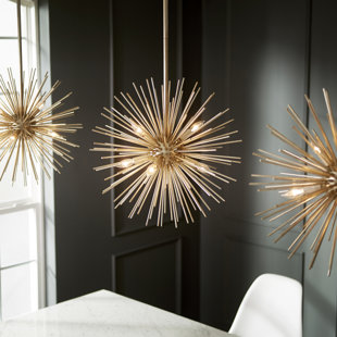 EVERLY QUINN Kovac 6 - Light Dimmable Sputnik Sphere Chandelier