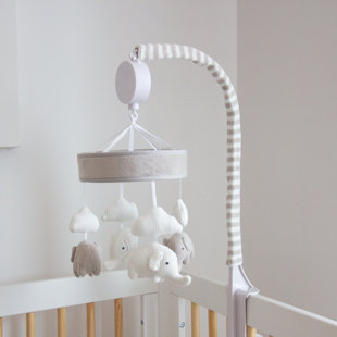 LIVING TEXTILES BABY Elephants Knitted Musical Mobile