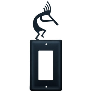VILLAGE WROUGHT IRON Kokopelli Single GFI 1-Gang Single Outlet Wall Plate