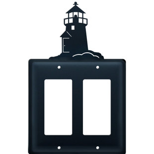 VILLAGE WROUGHT IRON Lighthouse Double GFI 2-Gang Duplex Outlet Wall Plate