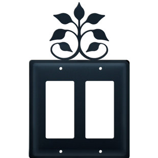 VILLAGE WROUGHT IRON Landscape & Nature 2 - Gang Duplex Outlet Wall Plate