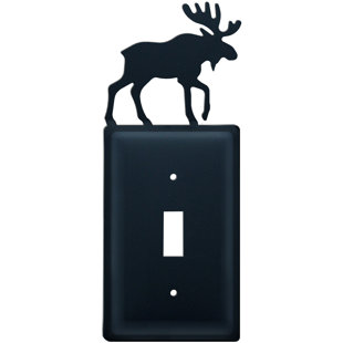 VILLAGE WROUGHT IRON Moose 1-Gang Toggle Light Switch Wall Plate