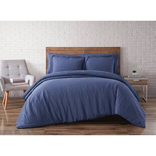 ALLMODERN Nena Modern & Contemporary Linen Percale Duvet Cover Set