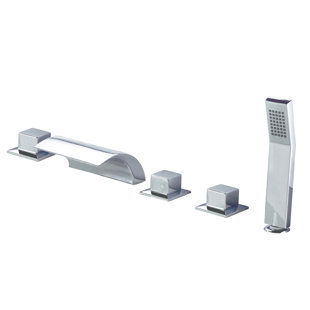 SUMERAIN INTERNATIONAL GROUP 3 Handle Deck Roman Tub Faucet with Diverter