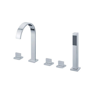 SUMERAIN INTERNATIONAL GROUP 3 Handle Deck Roman Tub Faucet with Diverter
