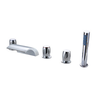 SUMERAIN INTERNATIONAL GROUP Contemporary/Modern 3 Handle Deck Roman Tub Faucet with Diverter