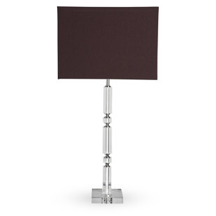 FAIRMONT PARK Hugues 86 cm Clear Crystal Nickel Table Lamp Brick