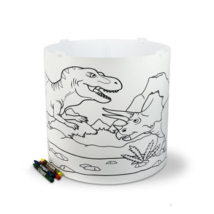 EREKI Colouring 25cm H Polypropylene Drum Pendant Shade ( Spider ) in White