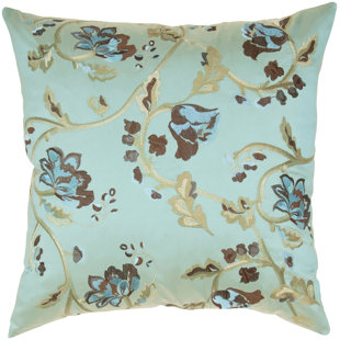 INDIA'S HERITAGE Northledge Silk Embroidered Throw Pillow Cover & Insert