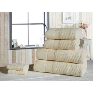 SYMPLE STUFF Asare 100% Cotton Honeycomb / Waffle Bath Towels - Set of 6