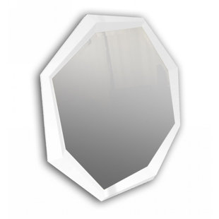 VIG FURNITURE Octagon Crocodile Lacquer Mirror
