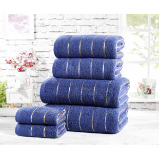 SYMPLE STUFF Asata Terrycloth Bath Towels - Set of 6