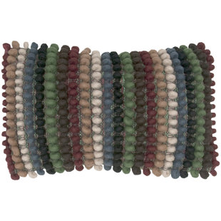 INDIA'S HERITAGE Wool PomPom Throw Pillow Cover & Insert