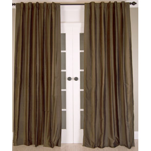 India's Heritage Silk Room Darkening Sheer Rod Pocket Single Curtain Panel