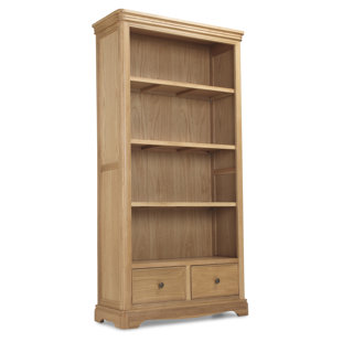 AUGUST GROVE Santalaris 180cm H x 90cm W Solid Wood Standard Bookcase