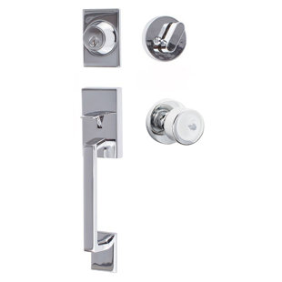 SURE-LOC HARDWARE Koln Handleset with Single Cylinder Deadbolt and Bergen Round Door Knob