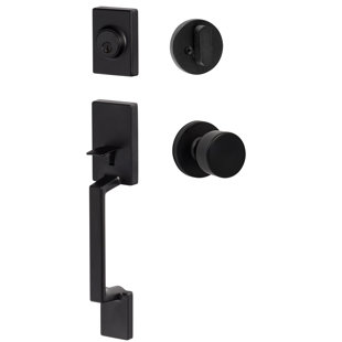 SURE-LOC HARDWARE Stockholm Handleset with Single Cylinder Deadbolt and Bergen Door Knob