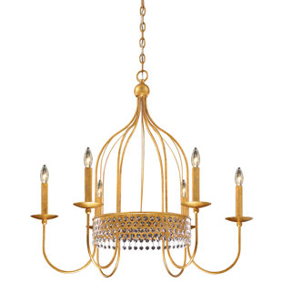 METROPOLITAN BY MINKA Kingsmont 6 - Light Candle Style Classic / Traditional Chandelier