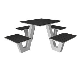 SOURCE FURNITURE Vienna 4 - Person Square Outdoor Dining Set