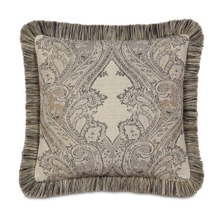 EASTERN ACCENTS Aiden Brush Fringe Throw Pillow Cover & Insert