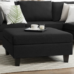 FERNLEAF Finley 76cm Wide Square Solid Colour Cocktail Ottoman