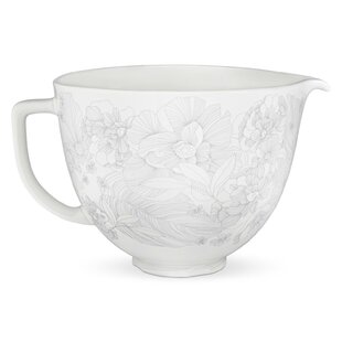 KitchenAid® 5 Quart Whispering Floral Ceramic Bowl