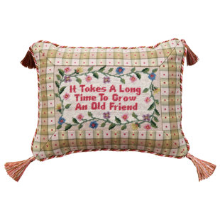 123 CREATIONS Tassels Wool Throw Pillow