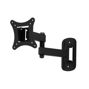 REBRILLIANT Lashaune Multi Position Black TV Wall Mount for screens up to 25"