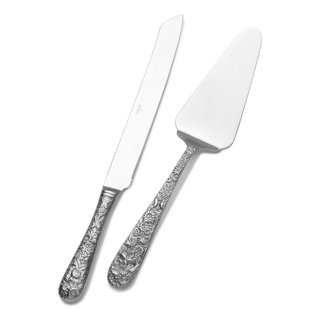 Towle Silversmiths Contessina Stainless Steel 2 Piece Cake Server Set