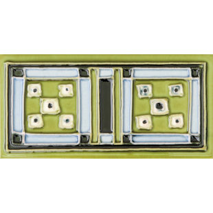 SOLISTONE Hand-Painted Ceramic 3'' x 6'' Hand Painted Ceramic Decorative Accent Tile (Set of 20)