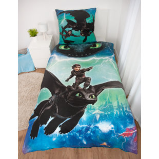 HERDING HEIMTEXTIL Renforcé Kinder-Bettwäsche Dragons 100% Baumwolle