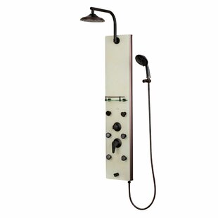 PULSE SHOWERSPAS Barcelona Diverter Shower Panel with 2.5 GPM Rain Shower, Bodysprays, and Multi-Function Handshower with Hose