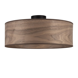 SOTTO LUCE Tsuri Wood Semi Flush Mount